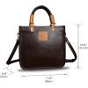 imageGenuine Leather Handbag Purse for Women Retro Handmade TopHandle Satchel Crossbody Bag Shoulder BagCoffee