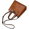 imageGenuine Leather Handbags for Women Satchel Purses Vintage Handmade Shoulder Bag Cowhide Top Handle Handbag TotesBrown