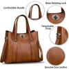 imageGenuine Leather Handbags for Women Satchel Purses Vintage Handmade Shoulder Bag Cowhide Top Handle Handbag TotesBrown