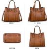 imageGenuine Leather Handbags for Women Satchel Purses Vintage Handmade Shoulder Bag Cowhide Top Handle Handbag TotesBrown