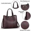 imageGenuine Leather Handbags for Women Satchel Purses Vintage Handmade Shoulder Bag Cowhide Top Handle Handbag TotesCoffee