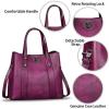 imageGenuine Leather Handbags for Women Satchel Purses Vintage Handmade Shoulder Bag Cowhide Top Handle Handbag TotesPurple