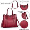 imageGenuine Leather Handbags for Women Satchel Purses Vintage Handmade Shoulder Bag Cowhide Top Handle Handbag TotesRed