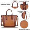 imageGenuine Leather Handbags for Women Vintage Handmade Tote Purse Cowhide Shoulder Bag Satchel TopHandle Bags for LadiesBrown