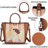 imageGenuine Leather Handbags for Women Vintage Handmade Tote Purse Cowhide Shoulder Bag Satchel TopHandle Bags for LadiesBrown Handpainted