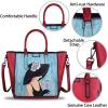 imageGenuine Leather Handbags for Women Vintage Handmade Tote Purse Cowhide Shoulder Bag Satchel TopHandle Bags for LadiesRed Handpainted