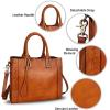 imageGenuine Leather Satchel Handbag for Women Vintage Handmade Shoulder Bag Cowhide Tote PurseBrown