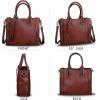 imageGenuine Leather Satchel Handbag for Women Vintage Handmade Shoulder Bag Cowhide Tote PurseCoffee