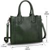 imageGenuine Leather Satchel Handbag for Women Vintage Handmade Shoulder Bag Cowhide Tote PurseGreen