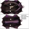 imageGenuine Leather Satchel Handbag for Women Vintage Handmade Shoulder Bag Cowhide Tote PursePurple