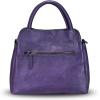 imageGenuine Leather Satchel Purse for Women Vintage Handmade Top Handle Handbag Designer Crossbody BagsPurple