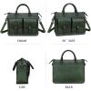 imageGenuine Leather Satchel Purse for Women Vintage Handmade Top Handle Handbag Retro Messenger Crossbody BagGreen