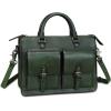 imageGenuine Leather Satchel Purse for Women Vintage Handmade Top Handle Handbag Retro Messenger Crossbody BagGreen
