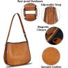imageGenuine Leather Satchel Shoulder Bag for Women Vintage Handmade Handbag Retro Designer Hobo Bag Crossbody PurseeBrown
