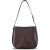 imageGenuine Leather Satchel Shoulder Bag for Women Vintage Handmade Handbag Retro Designer Hobo Bag Crossbody PurseeCoffee