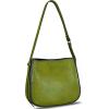 imageGenuine Leather Satchel Shoulder Bag for Women Vintage Handmade Handbag Retro Designer Hobo Bag Crossbody PurseeGreen