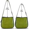 imageGenuine Leather Satchel Shoulder Bag for Women Vintage Handmade Handbag Retro Designer Hobo Bag Crossbody PurseeGreen