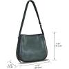 imageGenuine Leather Satchel Shoulder Bag for Women Vintage Handmade Handbag Retro Designer Hobo Bag Crossbody PurseeGrey