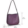 imageGenuine Leather Satchel Shoulder Bag for Women Vintage Handmade Handbag Retro Designer Hobo Bag Crossbody PurseePurple