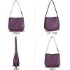 imageGenuine Leather Satchel Shoulder Bag for Women Vintage Handmade Handbag Retro Designer Hobo Bag Crossbody PurseePurple