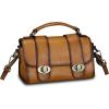 imageGenuine Leather Satchel for Women Vintage Purse Handmade Handbag Retro Crossbody Bag PurseBrown