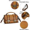 imageGenuine Leather Satchel for Women Vintage Purse Handmade Handbag Retro Crossbody Bag PurseBrown