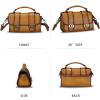 imageGenuine Leather Satchel for Women Vintage Purse Handmade Handbag Retro Crossbody Bag PurseBrown