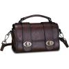 imageGenuine Leather Satchel for Women Vintage Purse Handmade Handbag Retro Crossbody Bag PurseCoffee