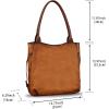 imageGenuine Leather Shoulder Bag Purse for Women Retro Top Handle Bags Handmade Vintage Crossbody Tote Handbags PurseBrown