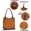imageGenuine Leather Shoulder Bag Purse for Women Retro Top Handle Bags Handmade Vintage Crossbody Tote Handbags PurseBrown