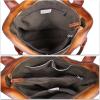 imageGenuine Leather Shoulder Bag Purse for Women Retro Top Handle Bags Handmade Vintage Crossbody Tote Handbags PurseBrown