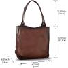 imageGenuine Leather Shoulder Bag Purse for Women Retro Top Handle Bags Handmade Vintage Crossbody Tote Handbags PurseCoffee