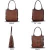 imageGenuine Leather Shoulder Bag Purse for Women Retro Top Handle Bags Handmade Vintage Crossbody Tote Handbags PurseCoffee