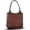 imageGenuine Leather Shoulder Bag Purse for Women Retro Top Handle Bags Handmade Vintage Crossbody Tote Handbags PurseCoffee