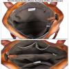 imageGenuine Leather Shoulder Bag Purse for Women Retro Top Handle Bags Handmade Vintage Crossbody Tote Handbags PurseCoffeepattern