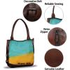 imageGenuine Leather Shoulder Bag Purse for Women Retro Top Handle Bags Handmade Vintage Crossbody Tote Handbags PurseCoffeepattern