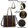 imageGenuine Leather Shoulder Bag Purse for Women Retro Top Handle Purse Handmade Vintage Crossbody Tote Handbags SatchelCoffee