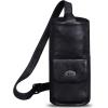 imageGenuine Leather Silng Bag for Men and Women Large Real Leather Sling Backpack Shoulder Crossbody Bag Chest PurseDarkgrey
