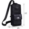 imageGenuine Leather Silng Bag for Men and Women Large Real Leather Sling Backpack Shoulder Crossbody Bag Chest PurseDarkgrey
