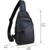 imageGenuine Leather Silng Bag for Men and Women Vintage Leather Sling Backpack Fashion Shoulder Crossbody Bag Chest PurseDarkgray