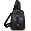 imageGenuine Leather Silng Bag for Women Small Vintage Leather Sling Backpack Fashion Shoulder Crossbody Bag Chest PurseBlack