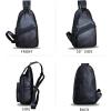 imageGenuine Leather Sling Bag Crossbody Purse Handmade Hiking Daypack Motorcycle Bag Retro Shoulder Backpack Vintage Chest Bag CoffeeDarkgrey