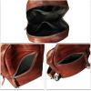 imageGenuine Leather Sling Bag Men and Women Vintage Handmade Leather Sling Backpack Shoulder Crossbody Bag Chest PurseCoffee