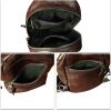 imageGenuine Leather Sling Bag Men and Women Vintage Handmade Leather Sling Backpack Shoulder Crossbody Bag Chest PurseDark Coffee