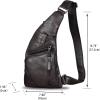 imageGenuine Leather Sling Bag for Men Vintage Handmade Crossbody Daypack Hiking Backpack Retro Crossbody Shoulder Bags LightCoffeeDarkcoffee