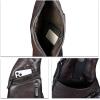 imageGenuine Leather Sling Bag for Men Vintage Handmade Crossbody Daypack Hiking Backpack Retro Crossbody Shoulder Bags LightCoffeeDarkcoffee