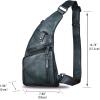 imageGenuine Leather Sling Bag for Men Vintage Handmade Crossbody Daypack Hiking Backpack Retro Crossbody Shoulder Bags LightCoffeeGrey
