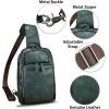 imageGenuine Leather Sling Bag for Men and Women Vintage Leather Sling Backpack Crossbody Bag Chest purse for 11 Inch Ipad ProGrey