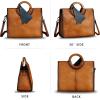 imageGenuine Leather Top Handle Handbag for Women Vintage Satchel Retro Cowhide Handmade Crossbody Bag Purses Brown