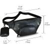 imageGenuine Leather Waist Bag Hip Bag Fanny Packs for Women and Men Real Leather Fanny Bag Sling Bag Crossbody Bags Chest Purses BrownBlack